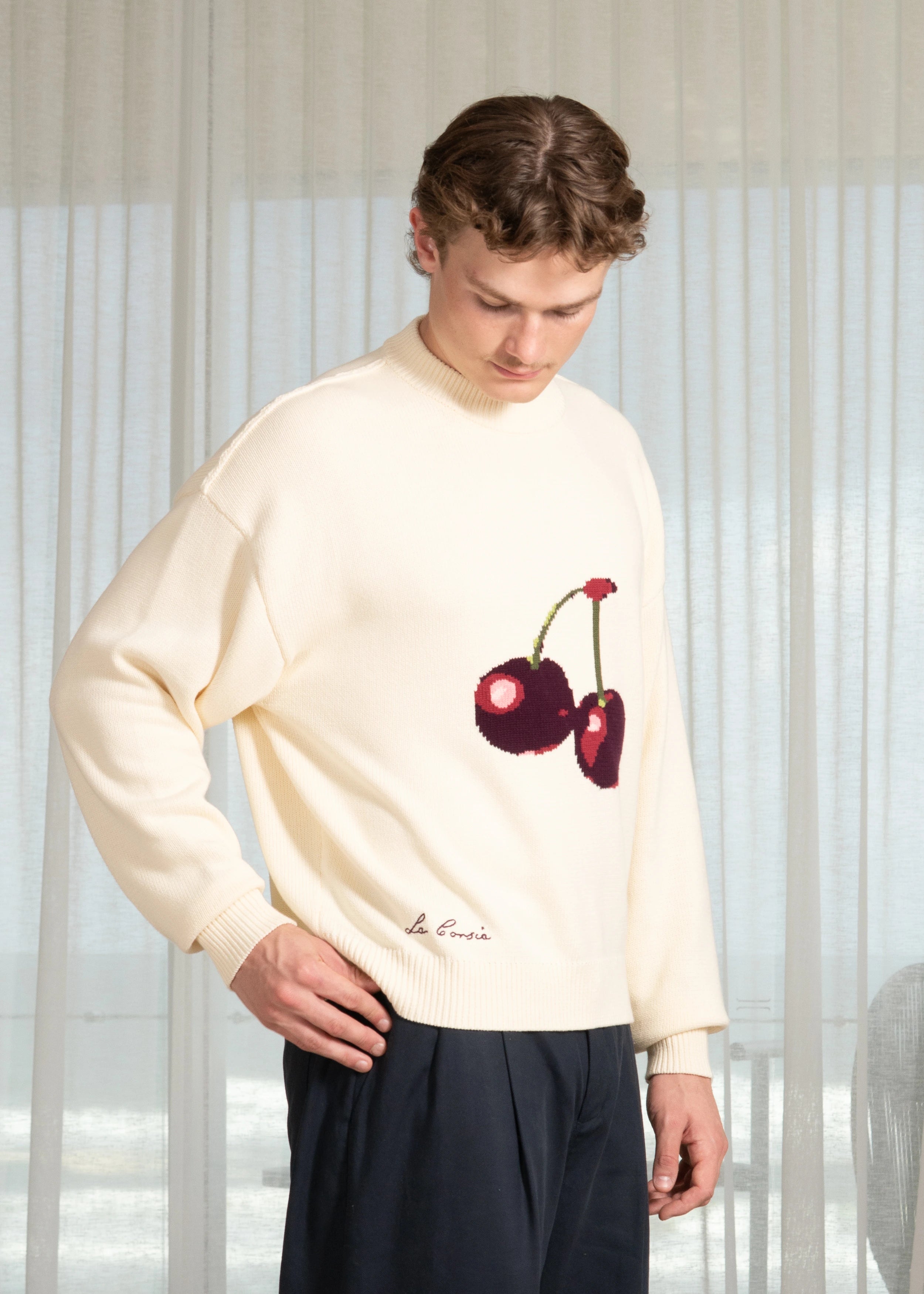 Cherry Intarsia Knit