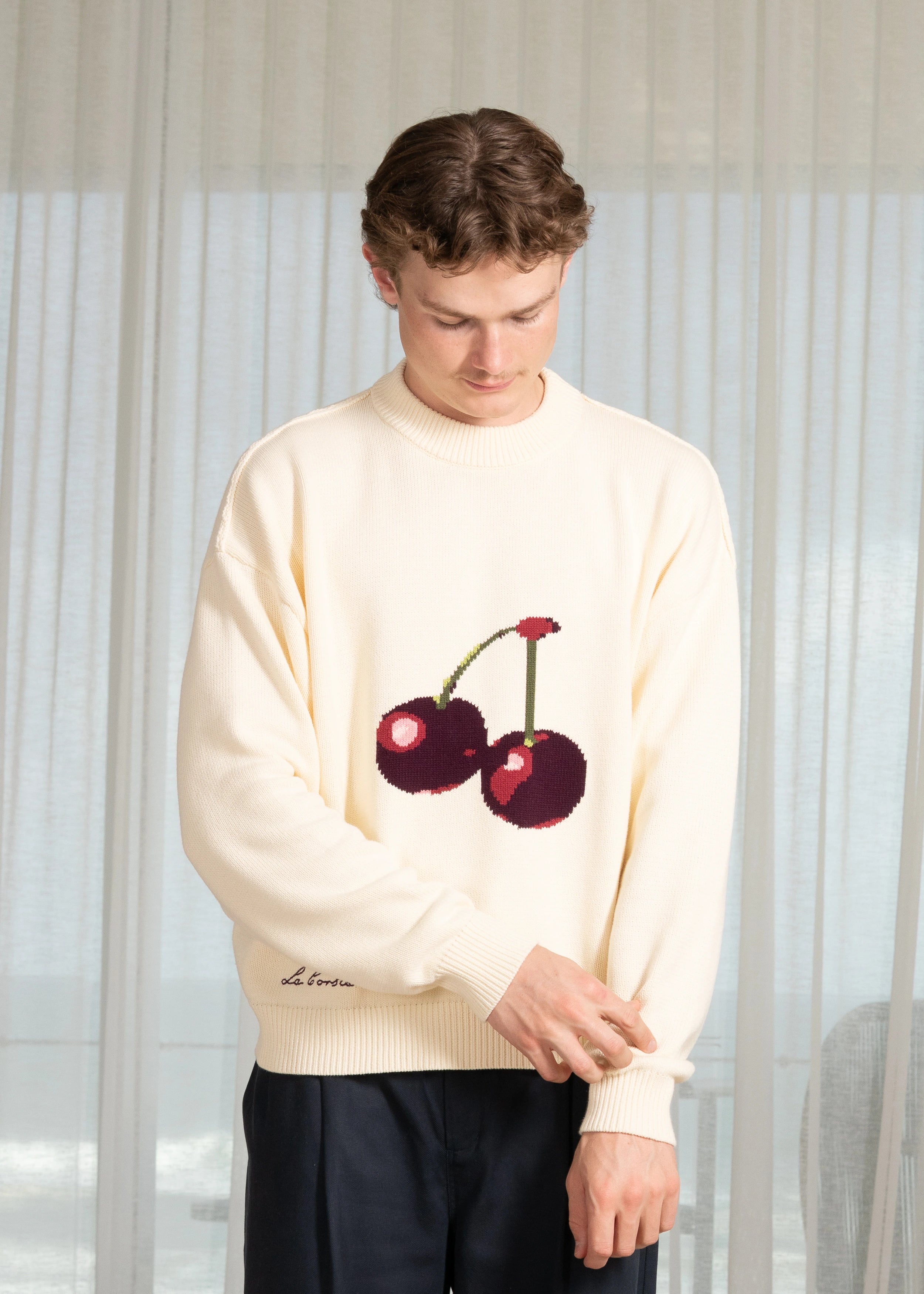 Cherry Intarsia Knit