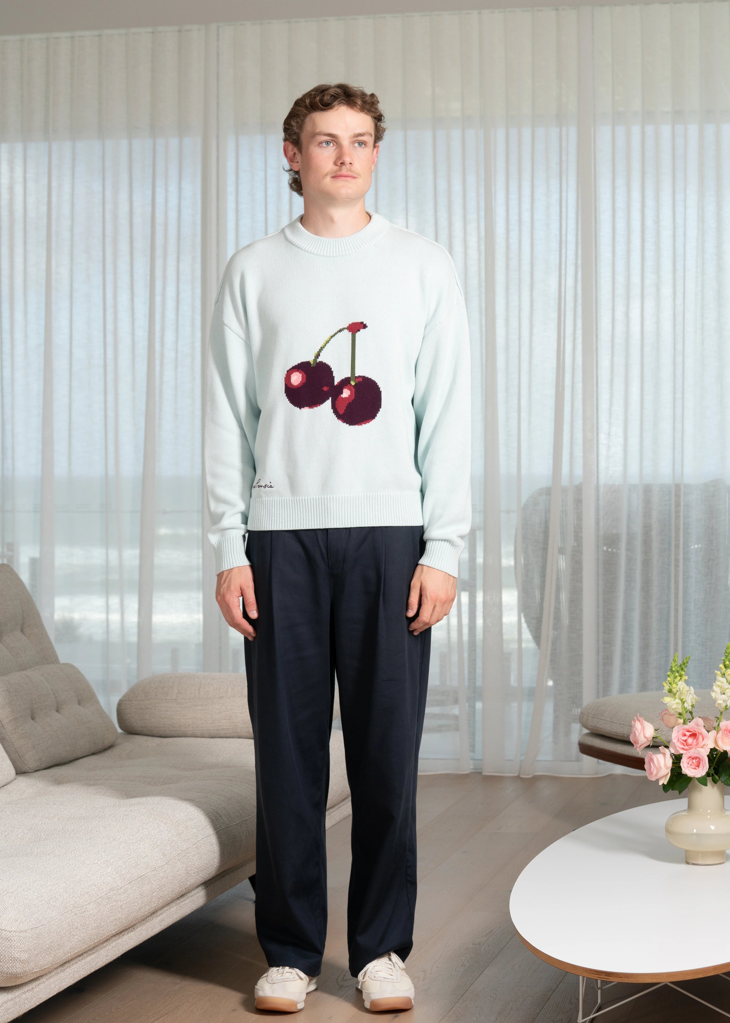 Cherry Intarsia Knit