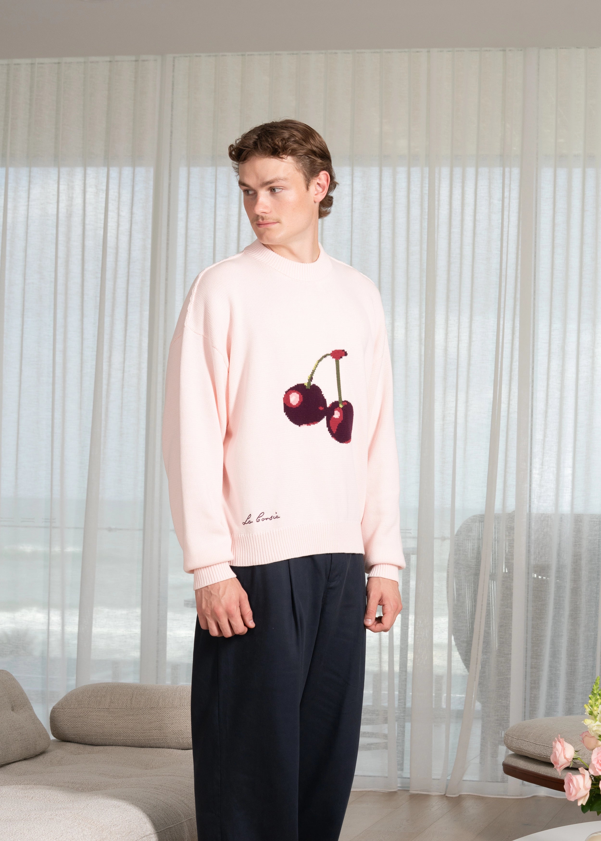 Cherry Intarsia Knit