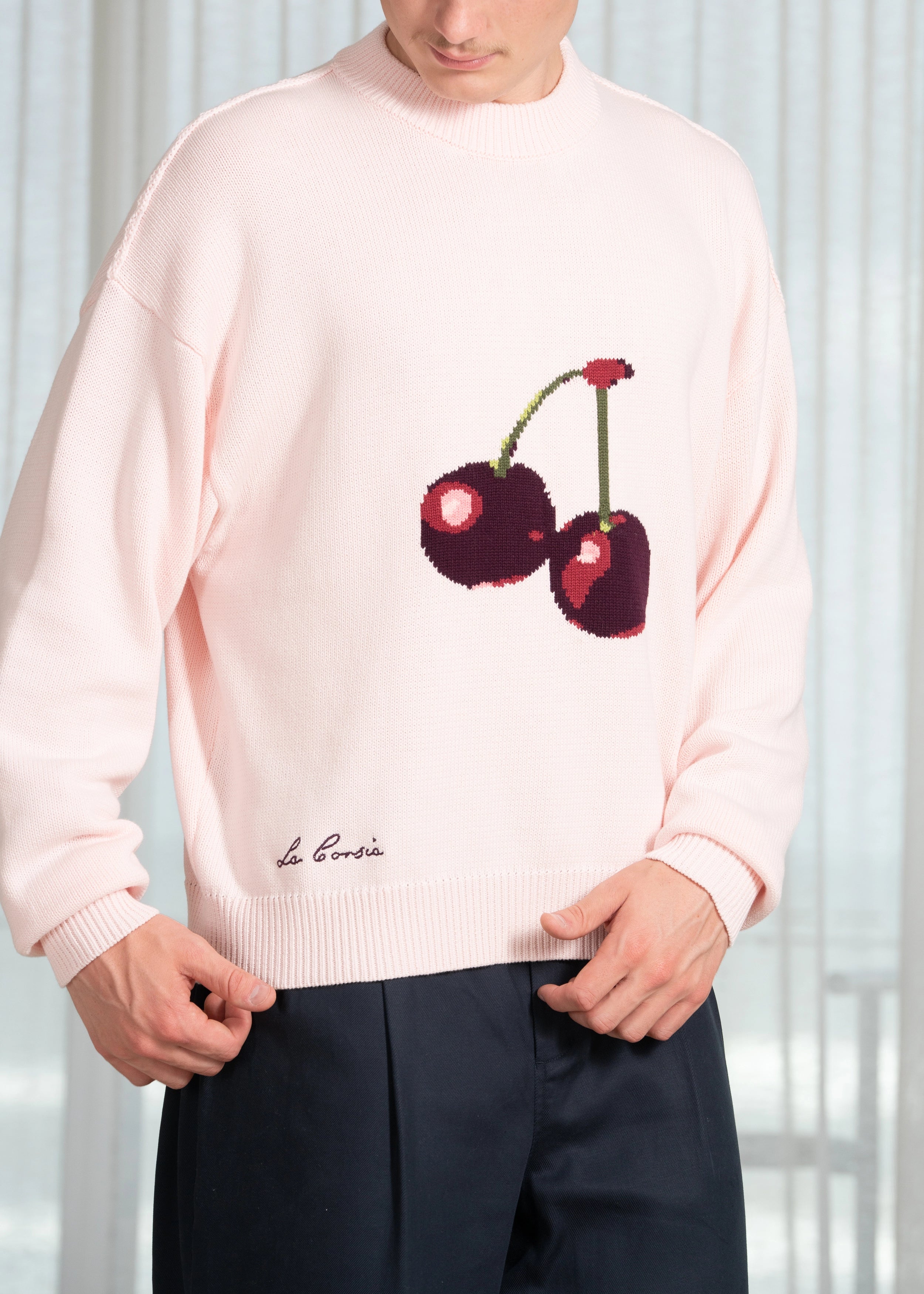 Cherry Intarsia Knit