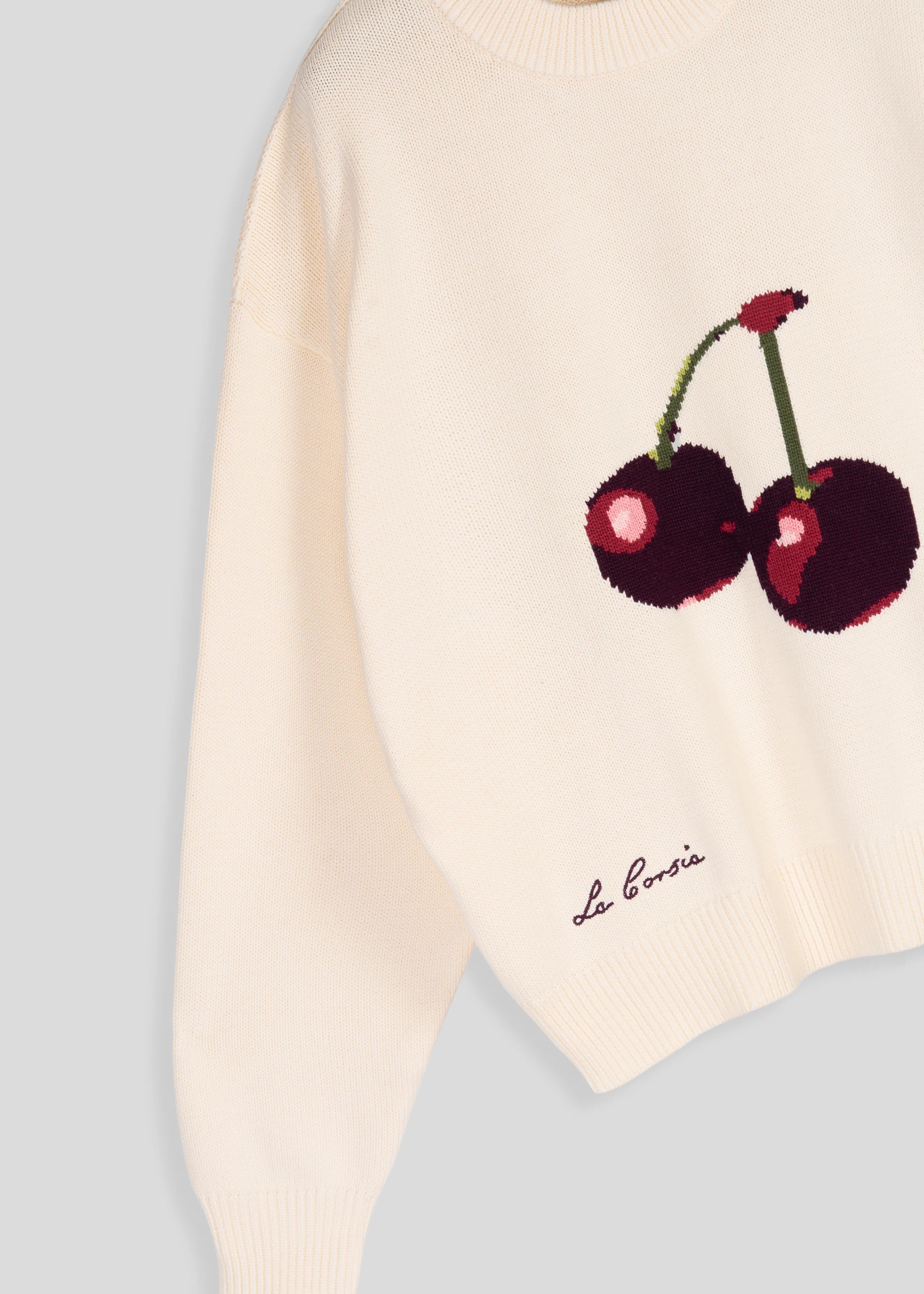 Cherry Intarsia Knit