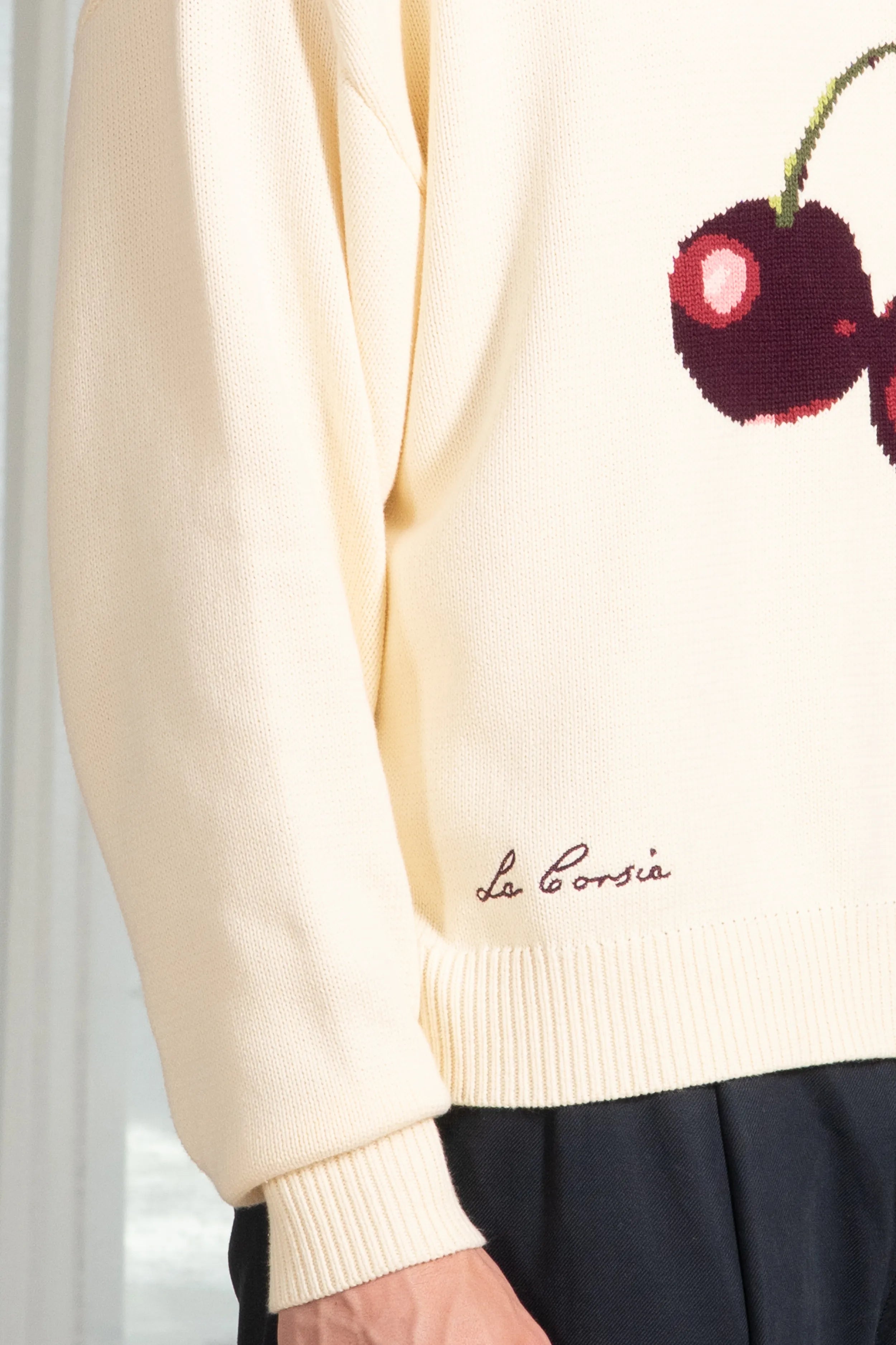 Cherry Intarsia Knit