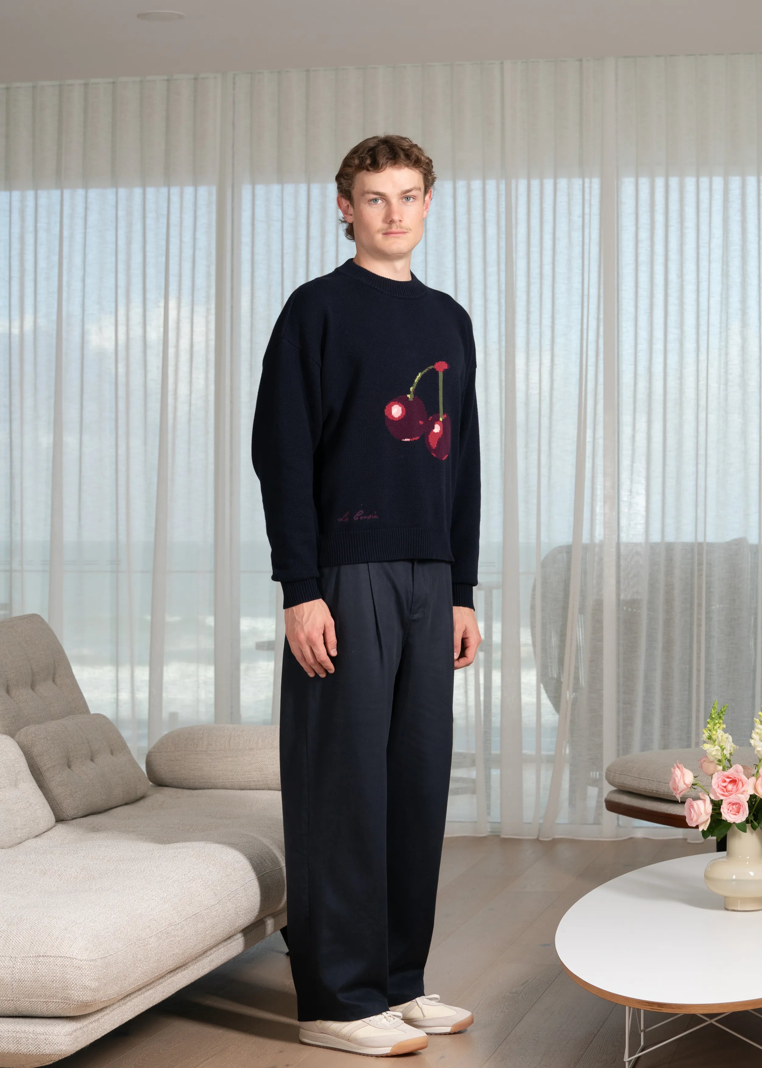 Cherry Intarsia Knit
