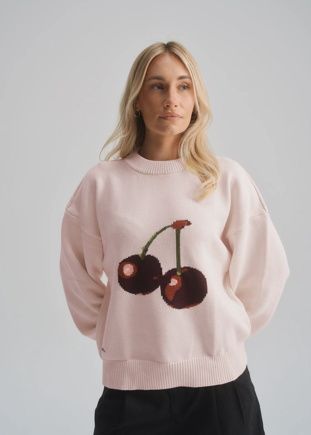 Cherry Intarsia Knit