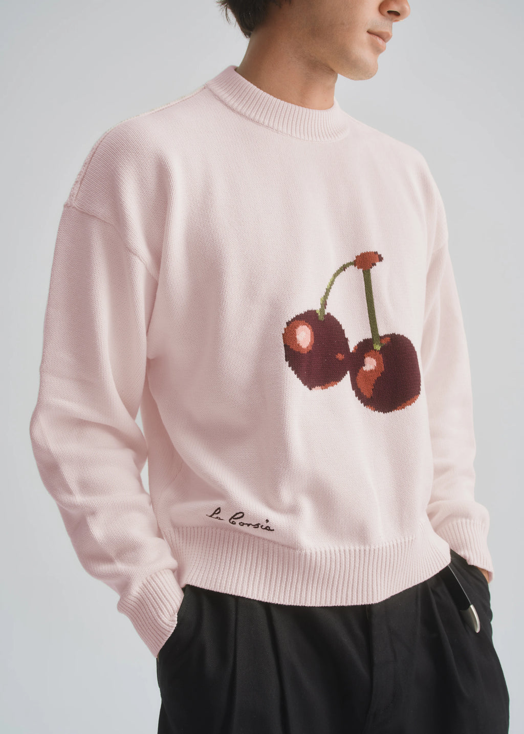 Cherry Intarsia Knit