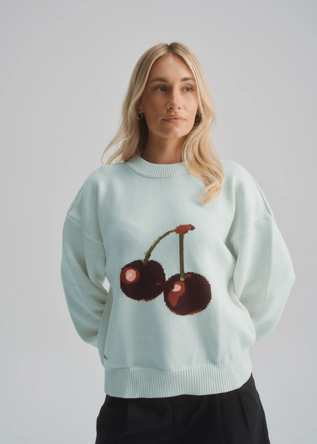 Cherry Intarsia Knit
