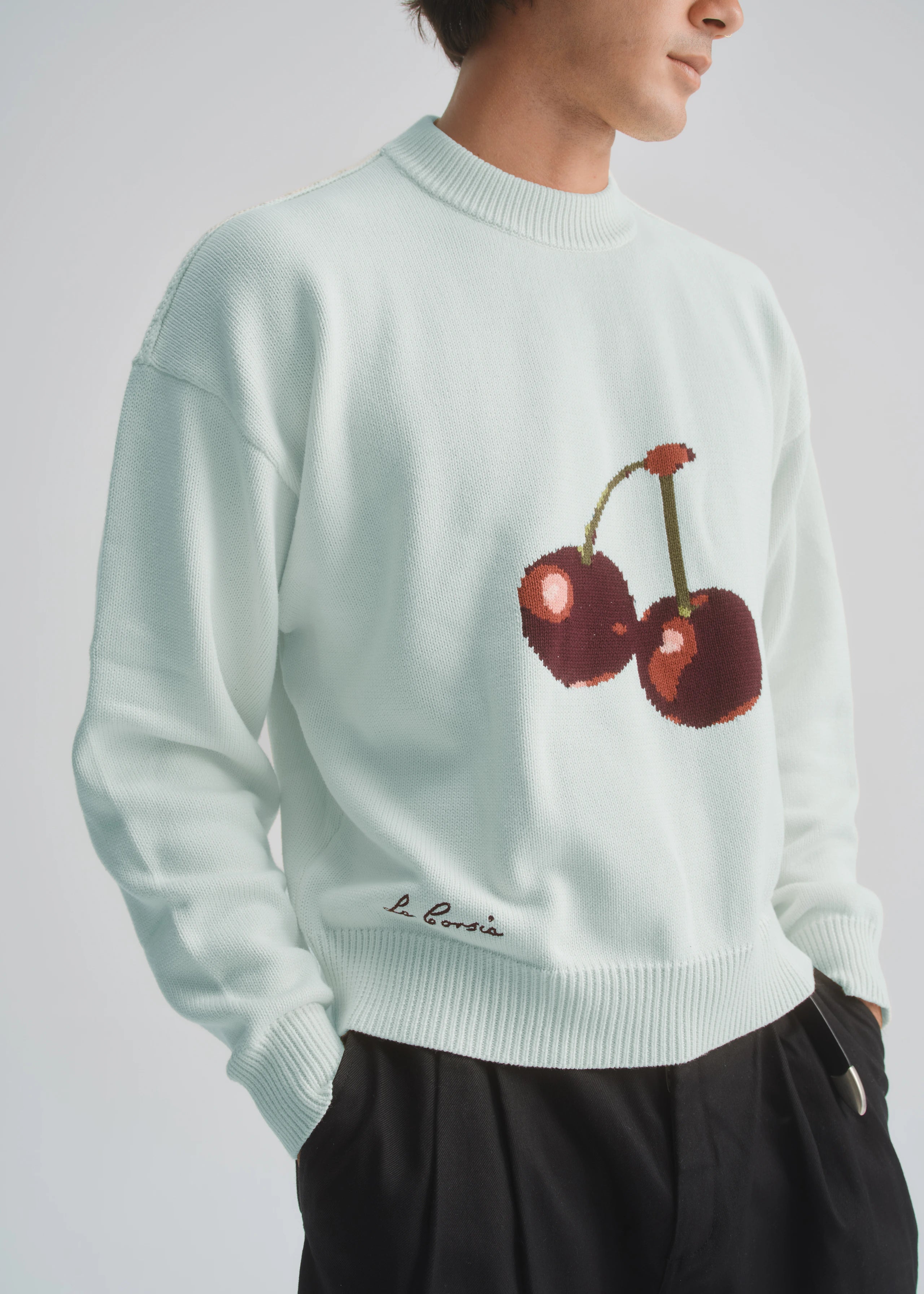 Cherry Intarsia Knit