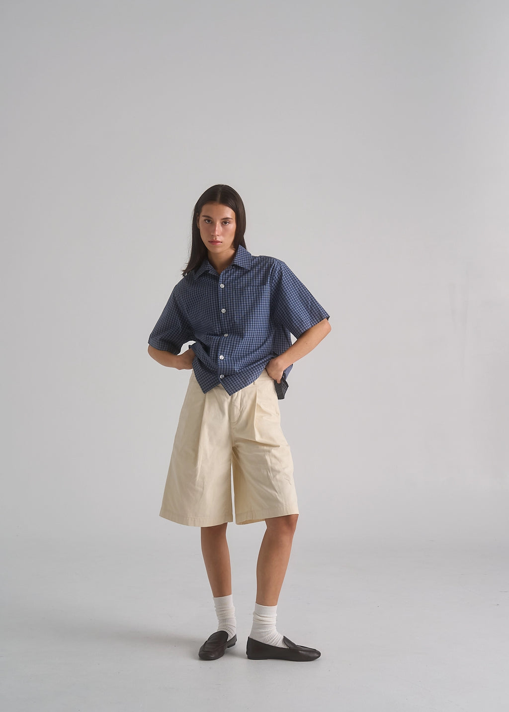 Wide Leg Pleated Short