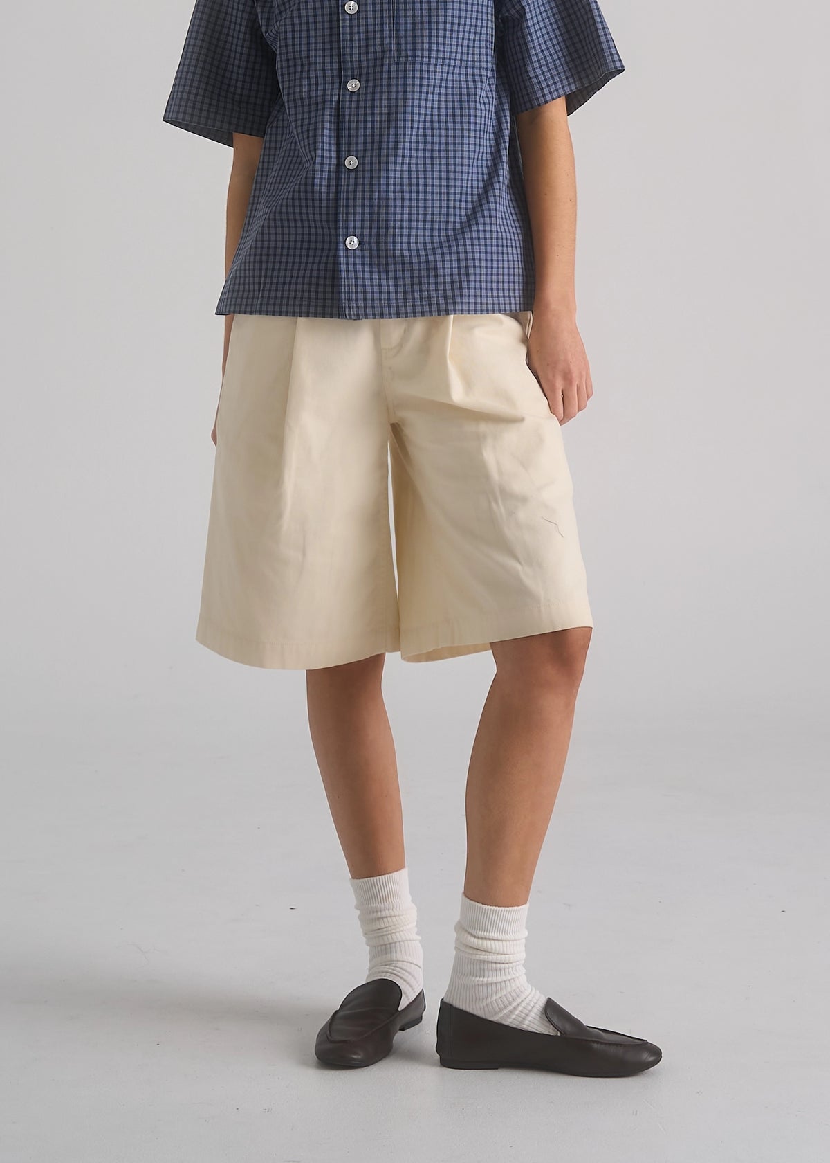Wide Leg Pleated Short