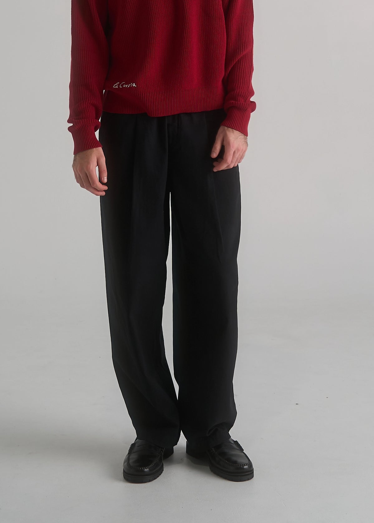 Wide Leg Pleated Trouser