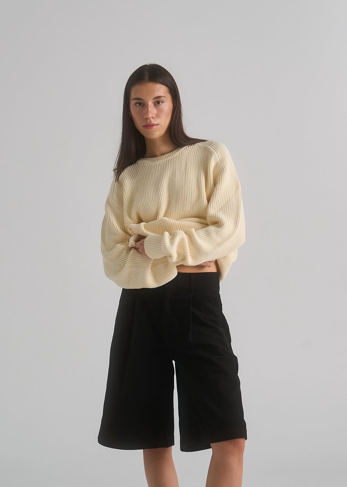 Wide Leg Pleated Short
