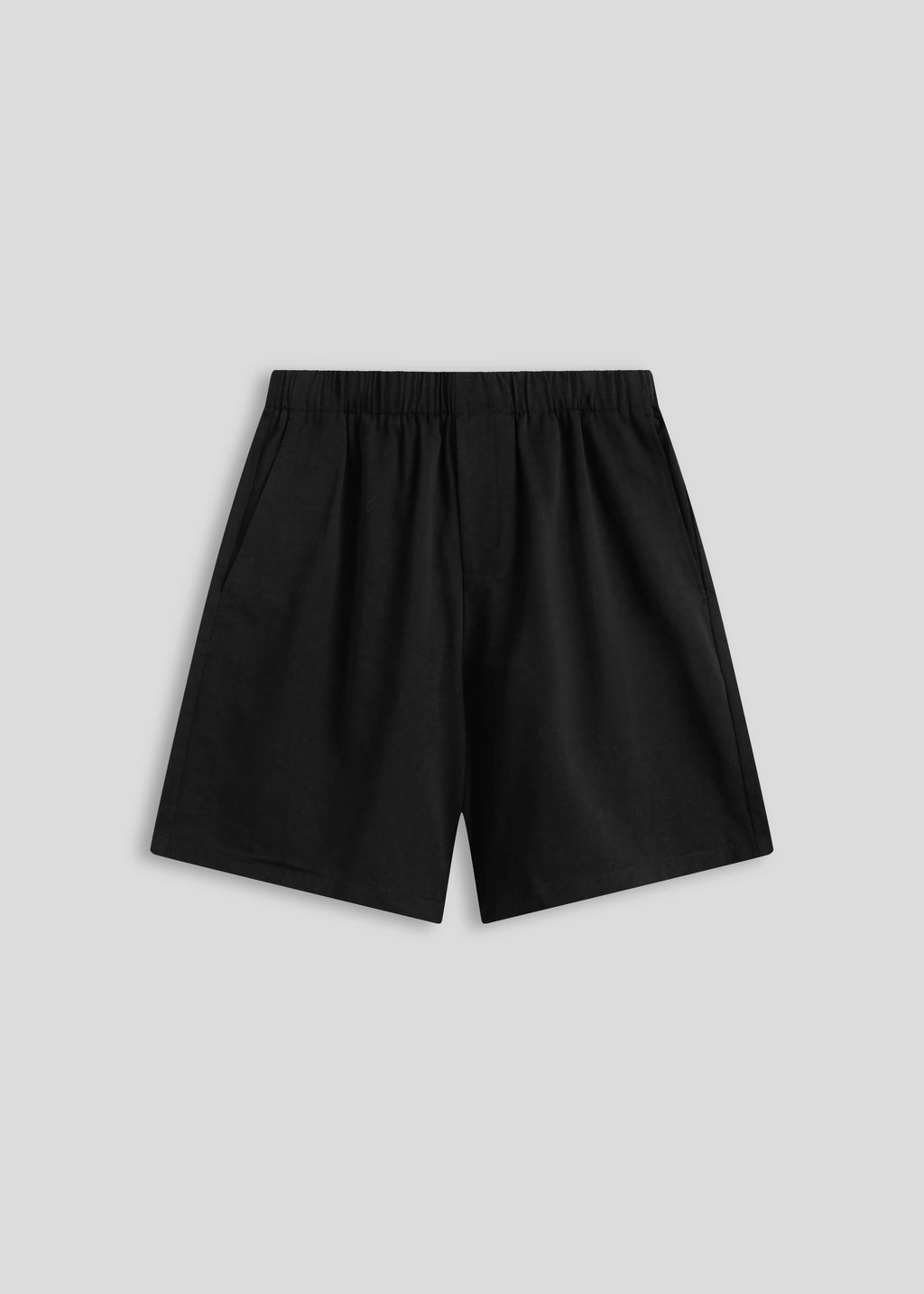 Black shorts on a light gray background