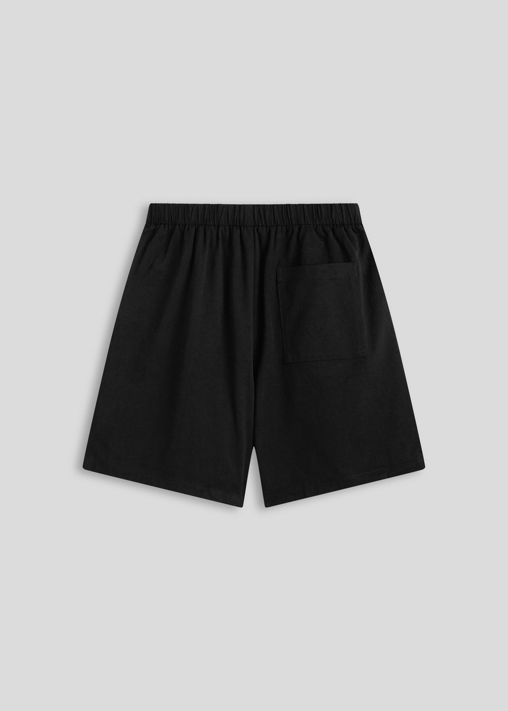 Black shorts on a light gray background