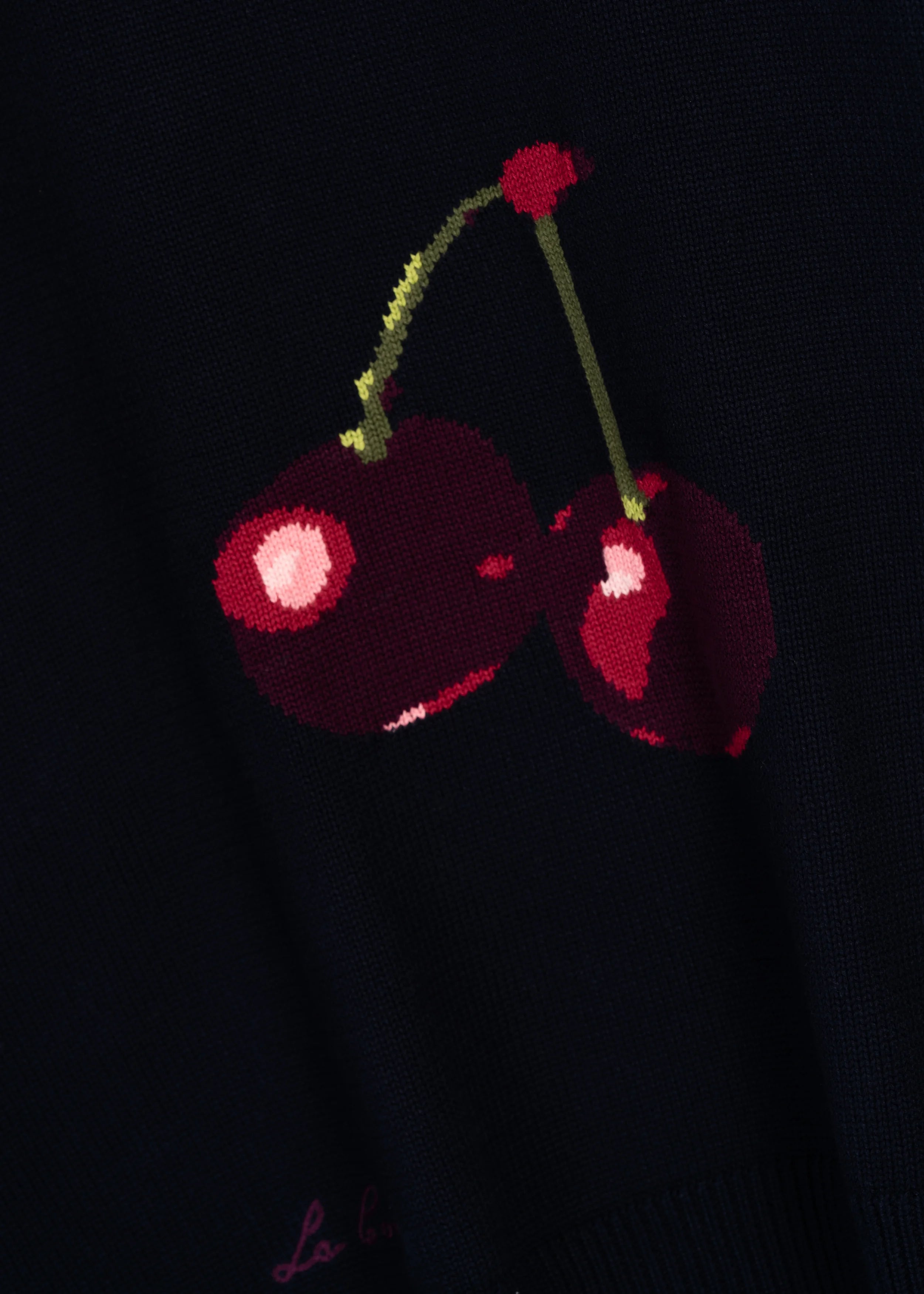 Cherry Intarsia Knit