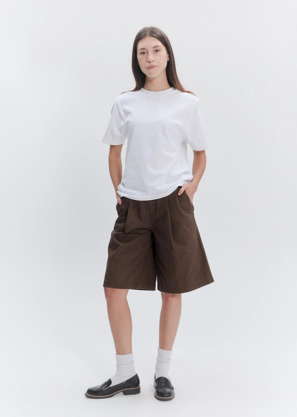 Wide Leg Pleated Short