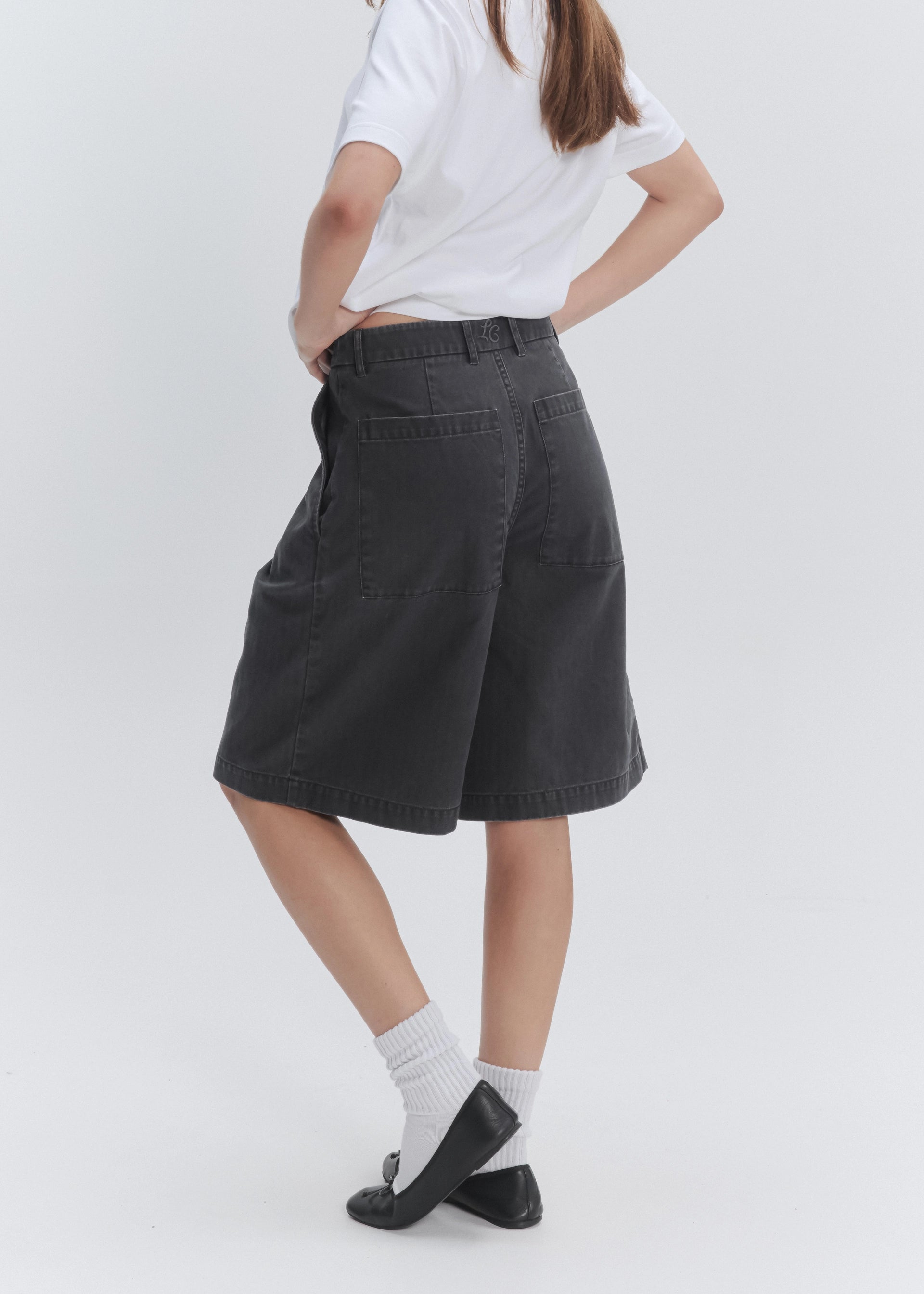 Wide Leg Pleated Short