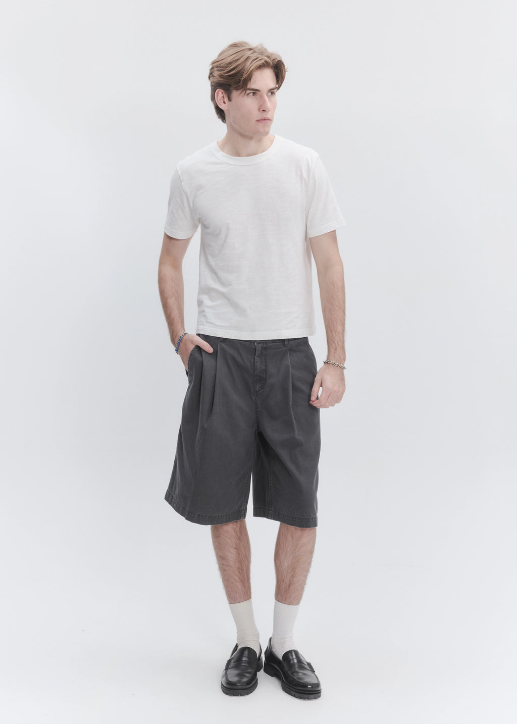 Wide Leg Pleated Short