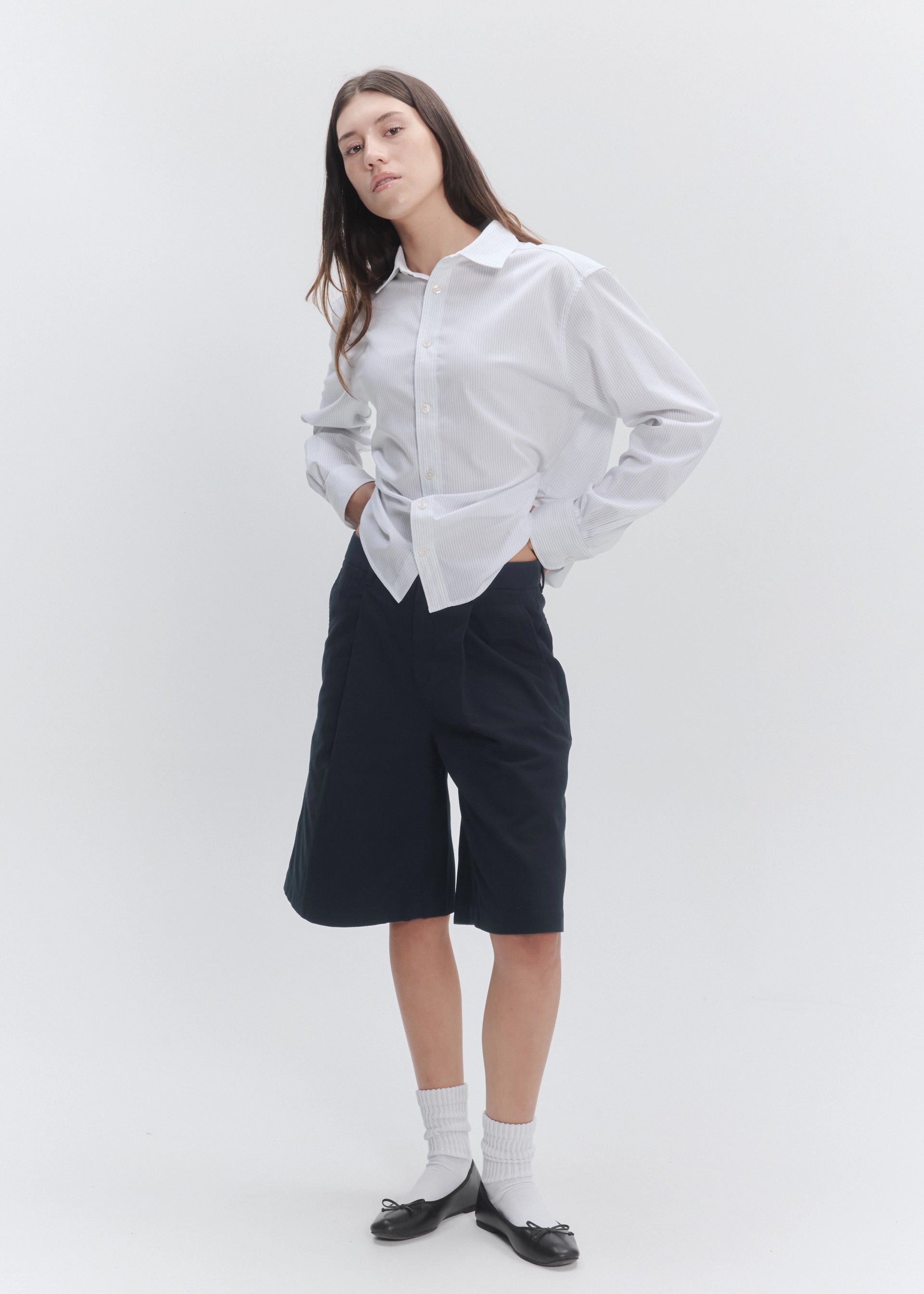 Wide Leg Pleated Short
