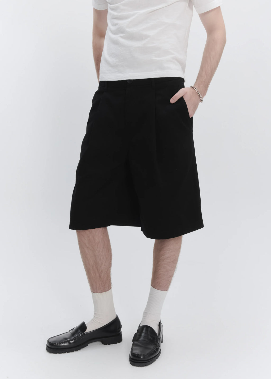 Wide Leg Pleated Short