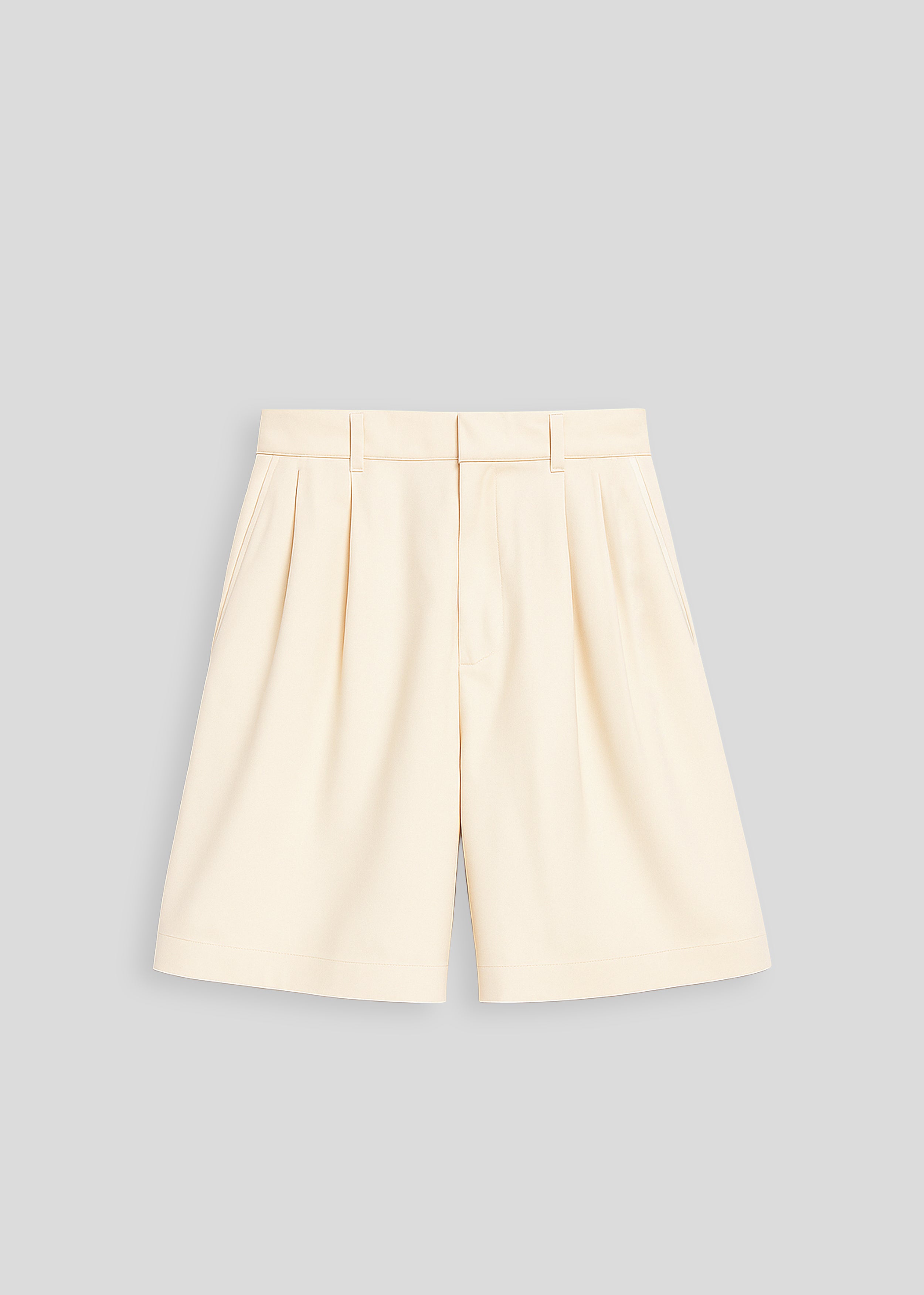 Wide Leg Pleated Shorts